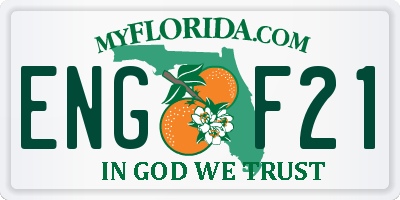 FL license plate ENGF21