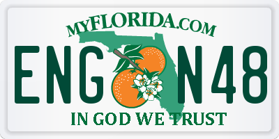 FL license plate ENGN48