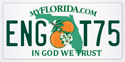 FL license plate ENGT75