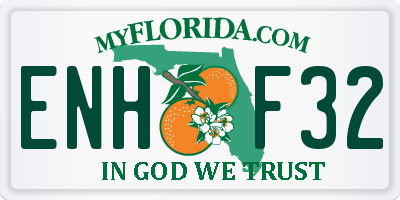 FL license plate ENHF32