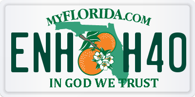 FL license plate ENHH40