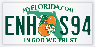 FL license plate ENHS94