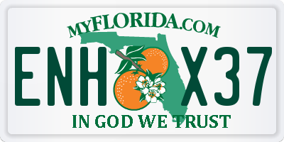 FL license plate ENHX37