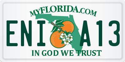 FL license plate ENIA13