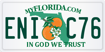 FL license plate ENIC76
