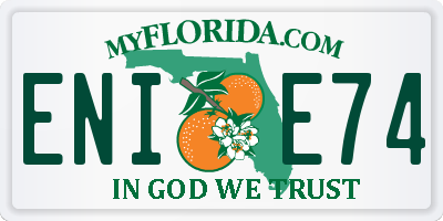 FL license plate ENIE74