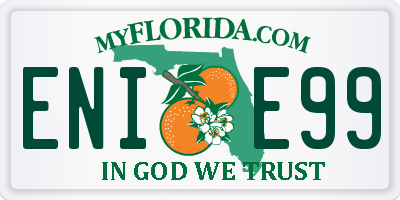 FL license plate ENIE99
