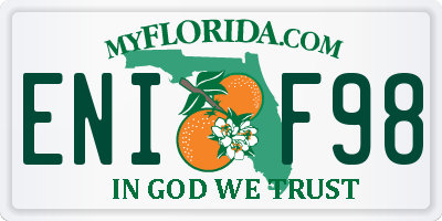 FL license plate ENIF98