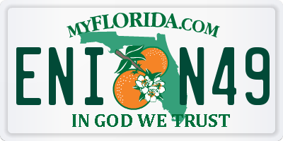 FL license plate ENIN49