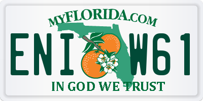FL license plate ENIW61
