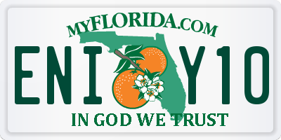 FL license plate ENIY10