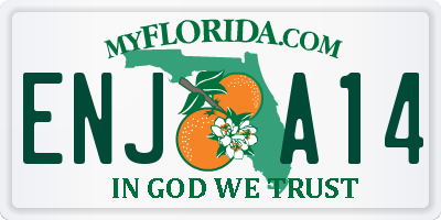 FL license plate ENJA14