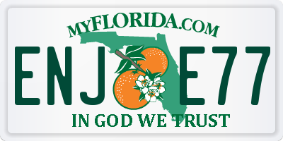 FL license plate ENJE77