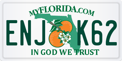 FL license plate ENJK62
