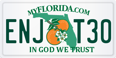 FL license plate ENJT30