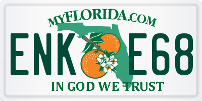 FL license plate ENKE68