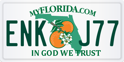 FL license plate ENKJ77