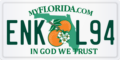 FL license plate ENKL94