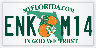 FL license plate ENKM14