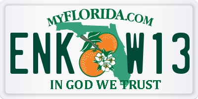 FL license plate ENKW13