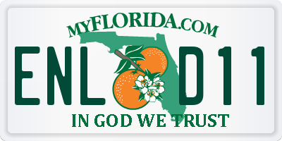 FL license plate ENLD11