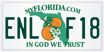 FL license plate ENLF18