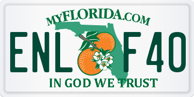 FL license plate ENLF40