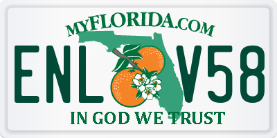 FL license plate ENLV58