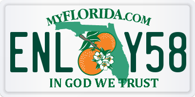 FL license plate ENLY58