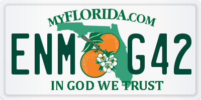 FL license plate ENMG42
