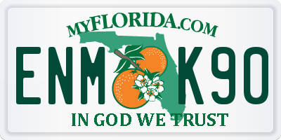 FL license plate ENMK90