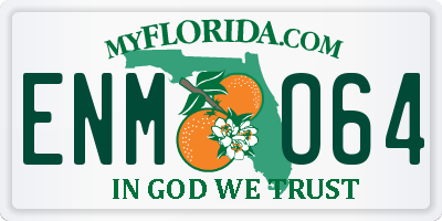 FL license plate ENMO64