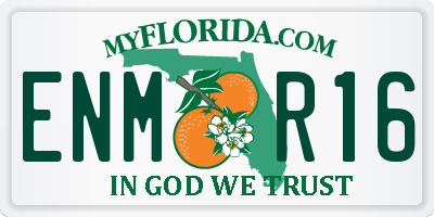 FL license plate ENMR16