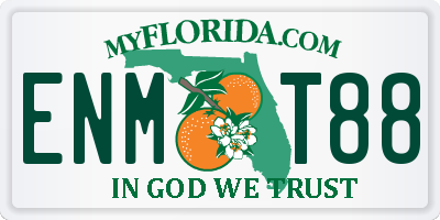FL license plate ENMT88