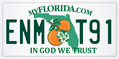 FL license plate ENMT91