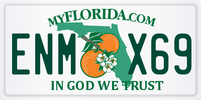 FL license plate ENMX69