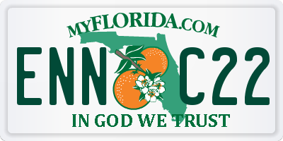 FL license plate ENNC22