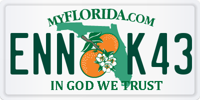 FL license plate ENNK43