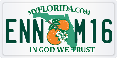 FL license plate ENNM16