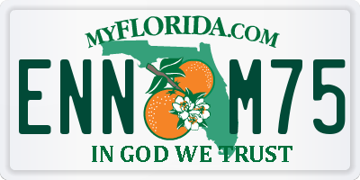 FL license plate ENNM75