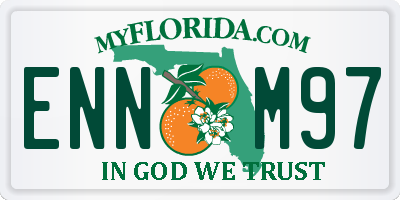 FL license plate ENNM97