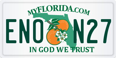 FL license plate ENON27