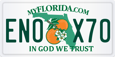 FL license plate ENOX70
