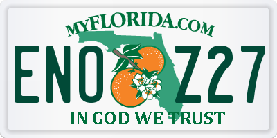 FL license plate ENOZ27