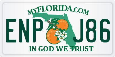 FL license plate ENPJ86