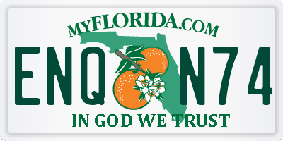 FL license plate ENQN74