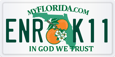 FL license plate ENRK11