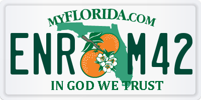 FL license plate ENRM42