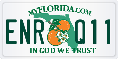 FL license plate ENRQ11