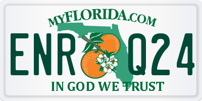 FL license plate ENRQ24